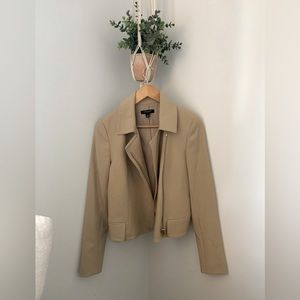 Ann Taylor Long Sleeves Jacket Color Tan/ Size 6